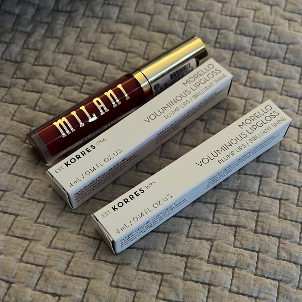 Korres and Milano lip plummets. New!
